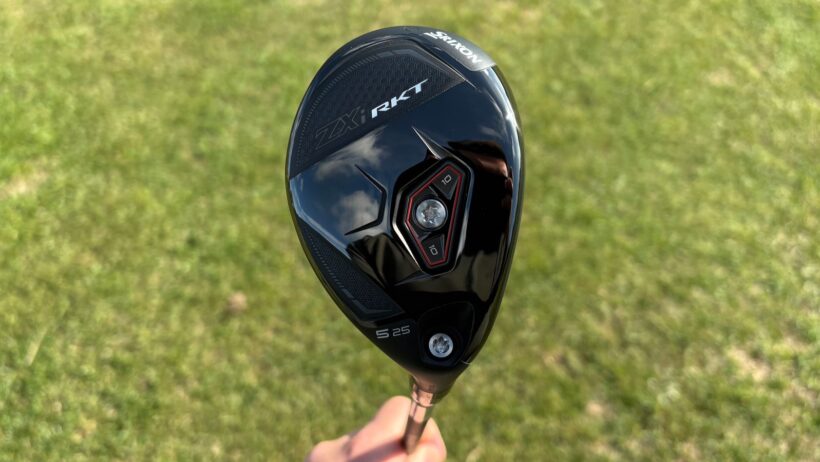 A view of the sole on the Srixon ZXi RKT hybrid