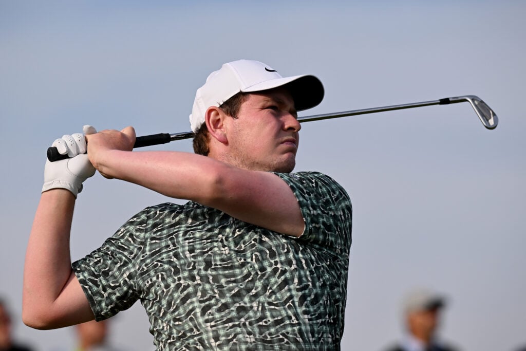 Robert MacIntyre hits on the fourth hole at Royal Birkdale during the first round of The Open Championship
