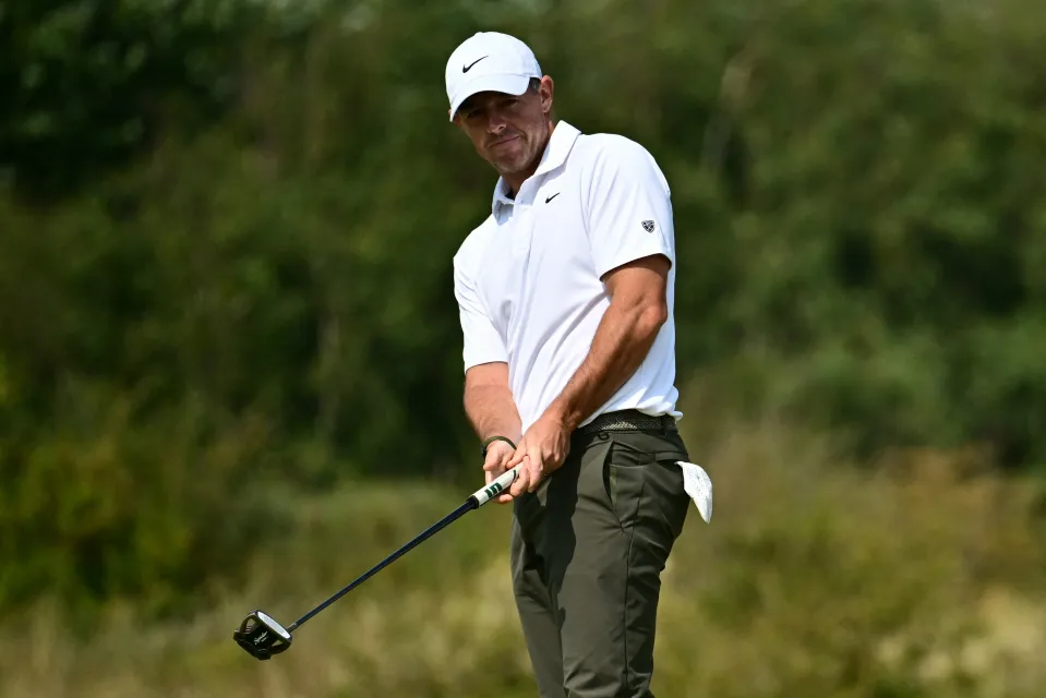 Rory McIlroy in action at the The Open