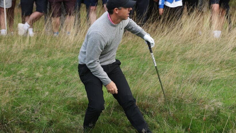 Rory McIlroy falters after strong start as Aaron Rai leads at Wentworth