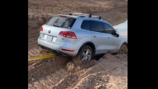 Joyrider Gets Stuck in the Mud at New Lubbock Golf Course