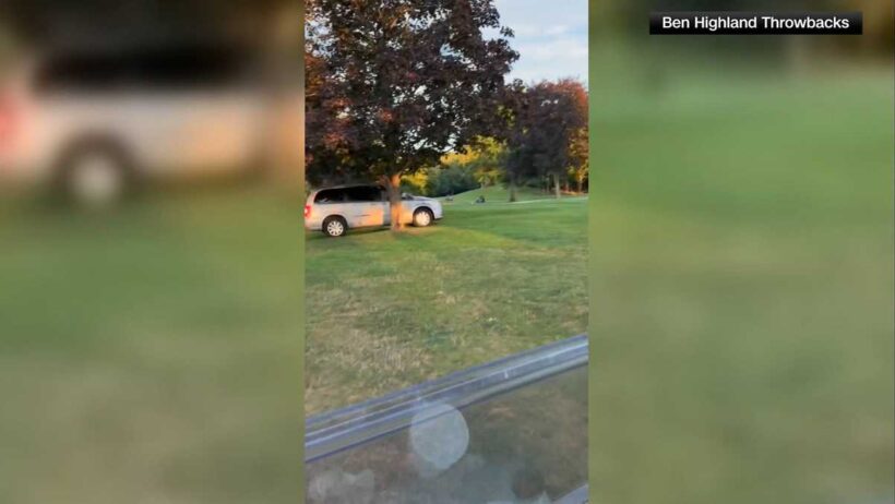 VIDEO: Attempted murder suspect leads police on chase through golf course