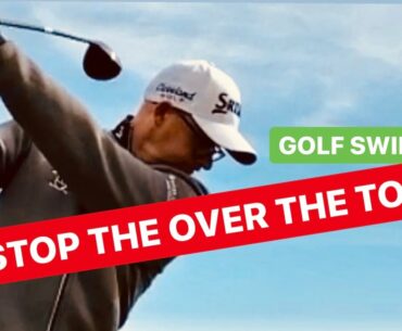 GOLF SWING OVER THE TOP FIX STUCK INDOORS LESSONS