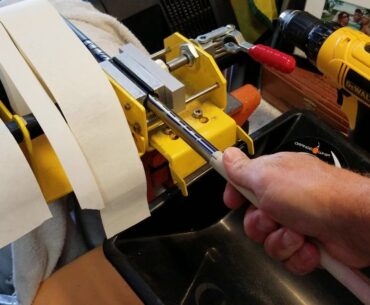 Building up the tapered side of a golf grip!