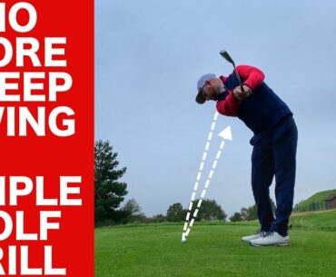 STOP YOUR STEEP GOLF SWING!   SIMPLE GOLF DRILL
