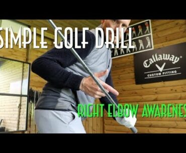 Right elbow in the golf swing