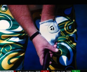 John Daly's Golf Grip: Trailing Thumb Close Up