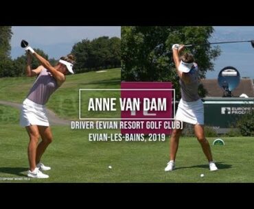 Anne Van Dam Golf Swing Driver (DTL & FO), Evian Championship, Evian-les-Bains, July 2019.