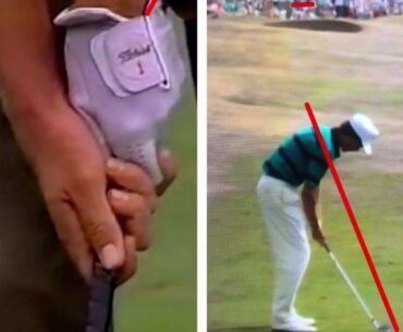 Strong grip in golf