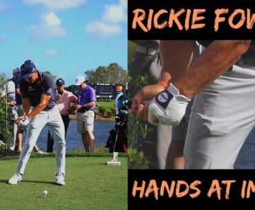 RICKIE FOWLER HANDS AT IMPACT SLOW MOTION DRIVER GOLF SWING 1080 HD