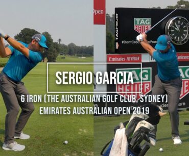 Sergio Garcia Golf Swing 6 Iron (DTL & FO), Emirates Australian Open (Sydney), December 2019.