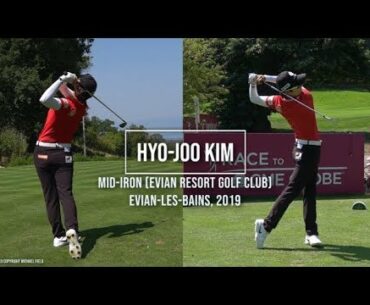 Hyo Joo Kim Golf Swing Mid Iron (DTL & FO), Evian Championship, Evian-les-Bains, July 2019.
