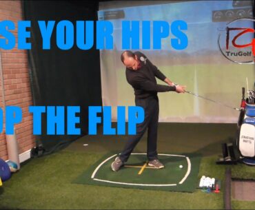 BETTER HIP TURN IN THE GOLF SWING = LESS HAND ACTION AT IMPACT