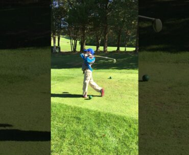 Dean warming up golf swing