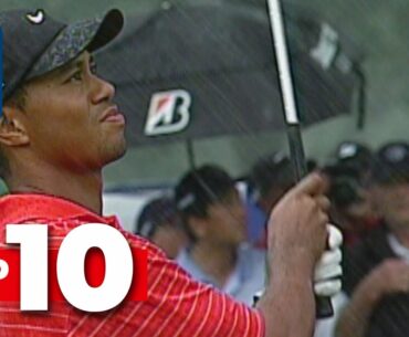 Tiger Woods' top-10 all-time shots in World Golf Championships