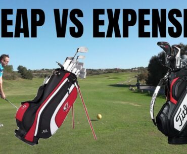 EXPENSIVE GOLF CLUBS AND BALLS VS CHEAP CLUBS AND BALLS