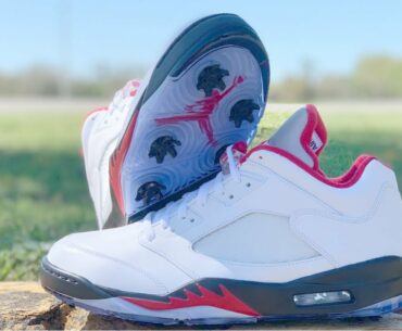 Review and First Shots of the Air Jordan 5 Golf Shoe