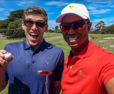 Golf Challenges Vs. TIGER WOODS & ERNIE ELS!