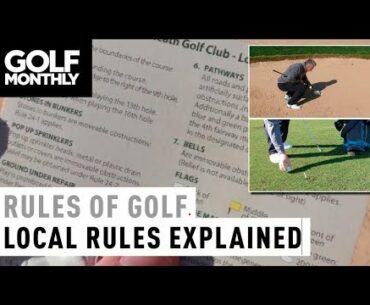 Local Rules Explained I Rules Of Golf I Golf Monthly