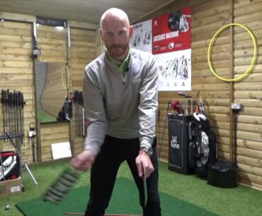 Consistent golf swing every time , flying wedges