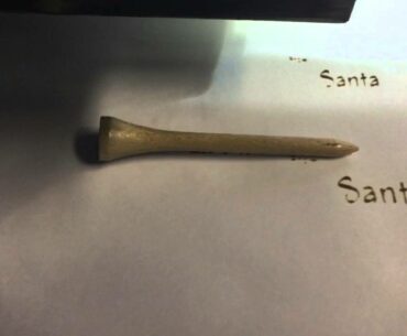 Laser engraved golf tees