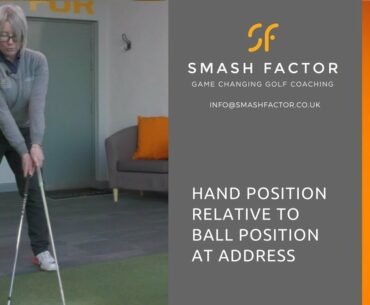 Hand, ball & body set up differences for irons, hybrids & woods