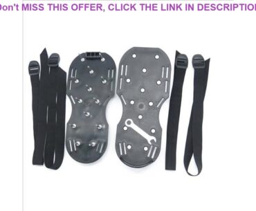 Review spiked shoes for epoxy while levelling floor tools
