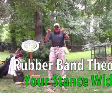 Golf Swing Setup, Stance, Wide Knees, Flared Feet and the Rubber Band Theory