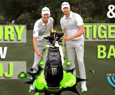 Carrying TIGER WOODS Bag & DUSTIN VS RORY Long Drive! | ME AND MY GOLF
