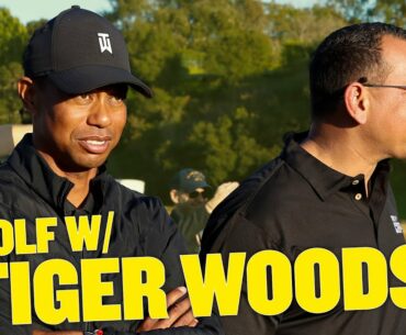I PLAYED GOLF WITH TIGER WOODS! | BTS AT THE CELEBRITY CUP