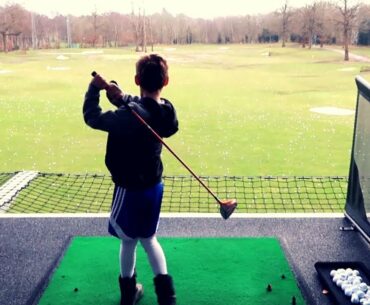 JOSS TRIES OUT HIS NEW KIDS GOLF CLUBS!!! 124 YARD DRIVE!!!