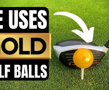 MEET THE MAN WHO PLAYS WITH GOLD GOLF BALLS!