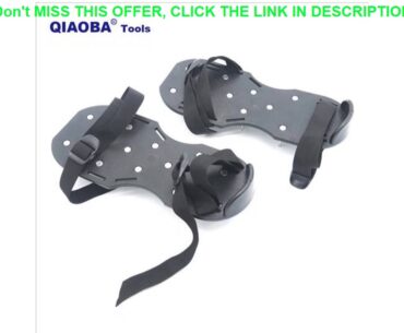 Slide spiked shoes for epoxy while levelling floor tools