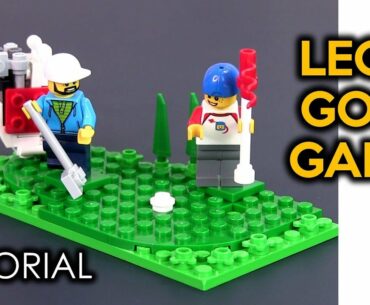 How to Build a LEGO Golf Game with Putting Green, Golf Bag and Clubs