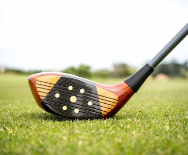 Bondy with some old beautiful wooden golf clubs