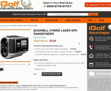 iGolf Value Guide - How to Search Database for Golf Clubs and Rangefinders
