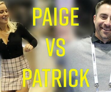 PAIGE VS. PATRICK AT THE 2020 PGA SHOW // COOL GOLF PRODUCTS, MODEL-OFFS, & A GOLDEN TEE SHOWDOWN