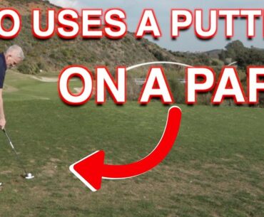 GOLF PRO HITS A PUTTER ON A PAR  3 - BUT WHY ?