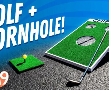 Can We Sink the Ball? Cornhole Golf Club Challenge!