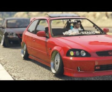 Gta 5 Royal Stance | Slammed Civic Hatch x Cambered Volkswagen Golf Gti