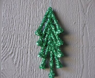 Golf Tee Glitter Christmas Tree Craft Tutorial