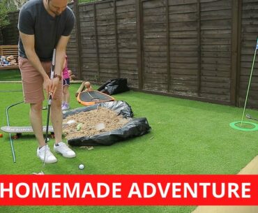 TEACHING MY WIFE HOW TO PUTT ON THE WORST HOMEMADE ADVENTURE GOLF