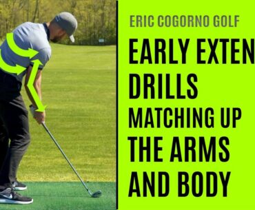 GOLF: Early Extension Drills - Matching Up The Arms And Body