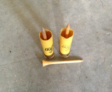 golf tees shot out of a shot gun