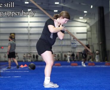 Golf stance torso rotations