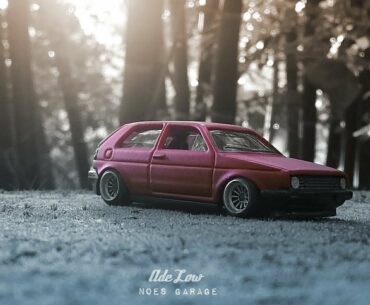 Vw golf mk2 stance - hot wheels diecast custom
