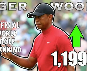 TIGER WOODS' RISE IN THE WORLD GOLF RANKINGS
