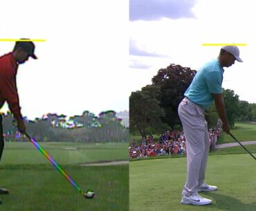 Tiger Woods’ swing comparison 2000 vs. 2019