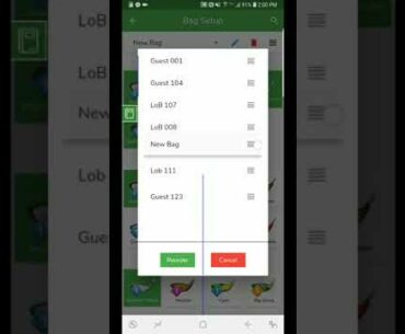 Notebook for Golf Clash Demonstration Bag Setup Sorting your golf bags All Devices