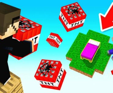 RAINING TNT STRATEGY (Minecraft Bed Wars)